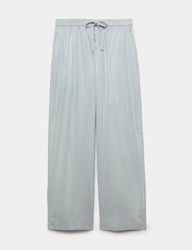 Pure Cotton Striped Pyjama Bottoms.