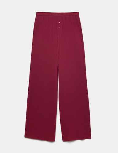 Modal Rich Wide Leg Pyjama Bottoms.