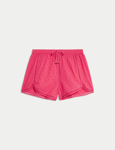 Pure Cotton Dobby Pyjama Shorts.