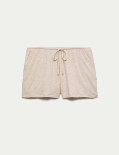 Modal Rich Ribbed Pyjama Shorts.
