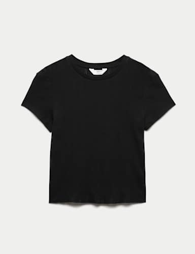 Pure Cotton Pointelle Pyjama Top.