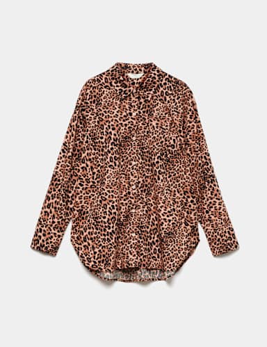 Pure Cotton Animal Print Pyjama Top.