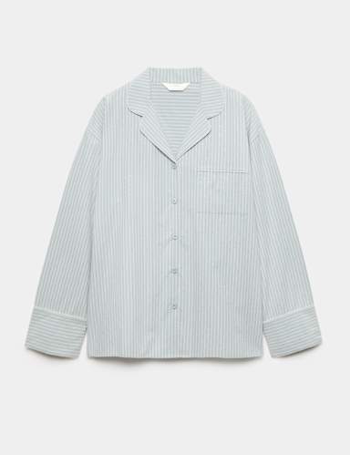 Pure Cotton Embellished Pyjama Shirt.