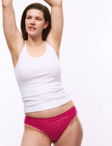 3pk Flexifit™ Lace Thongs.