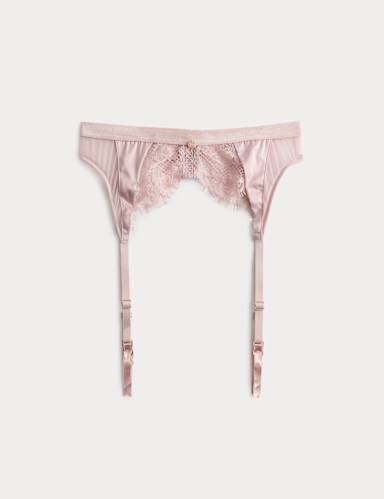 Saffron Satin & Lace Suspender.