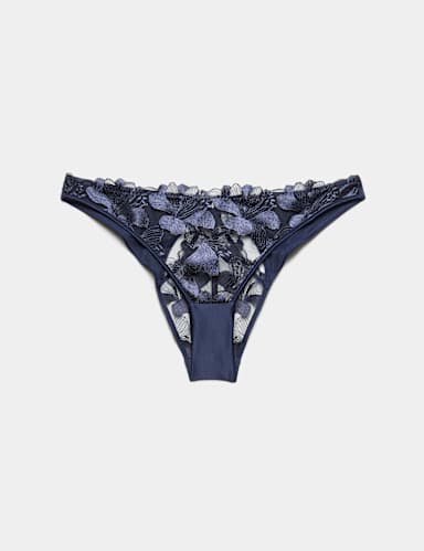 Siren Embroidery Cut-Out Brazilian Knickers.