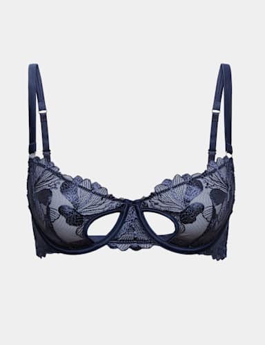 Siren Embroidery Cut-Out Balcony Bra A-E.