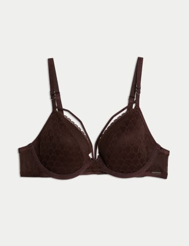Vienna Lace Wired Plunge Bra (A-E).