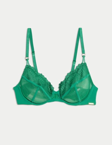Leon Embroidery Wired Full Cup Bra A-E.