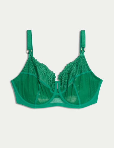 Leon Embroidery Wired Full Cup Bra (F-H).