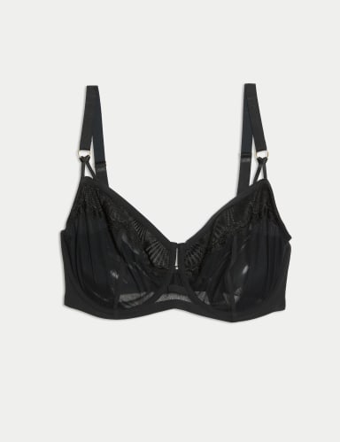 Leon Embroidery Wired Minimiser Bra C-G.