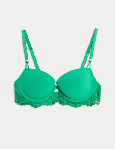 Leon Embroidery Wired Balcony Bra A-E.