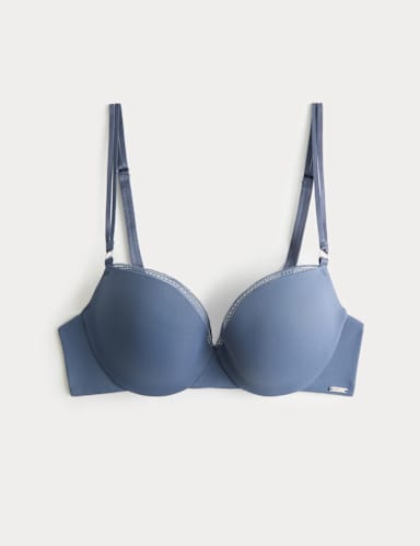 Boston Microfibre Wired Push Up Balcony Bra.