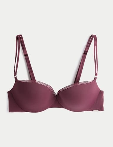 Boston Microfibre Wired Push Up Balcony Bra.