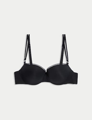Boston Microfibre Wired Push Up Balcony Bra.