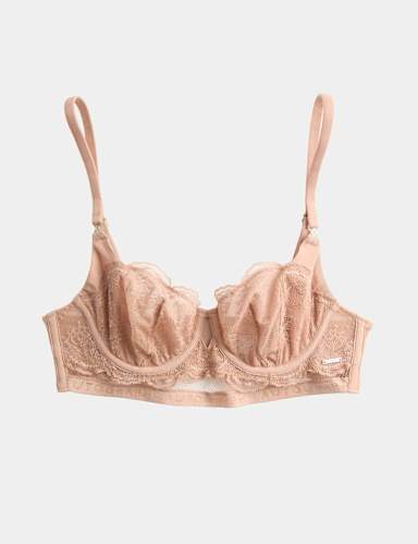 Murcia Lace Wired Longline Balcony Bra (A-E).