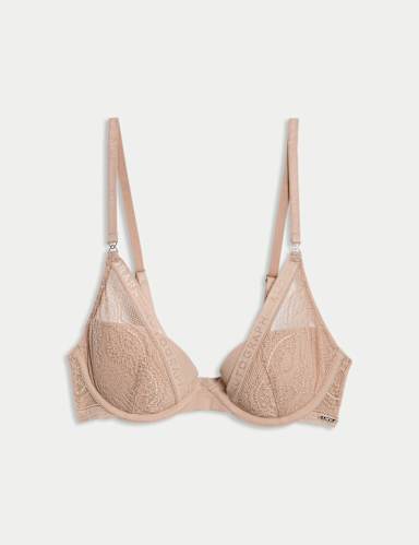 Murcia Lace Wired Plunge Bra A-E.