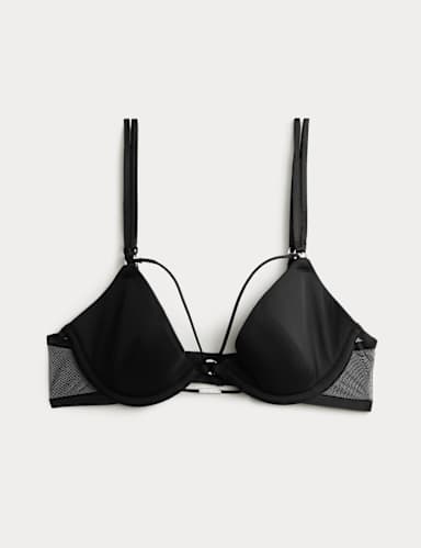 Black Label Smoothing Wired Plunge Bra (A-E).