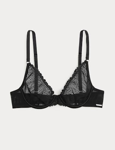 Florence Embroidery Wired Plunge Bra (A-E).
