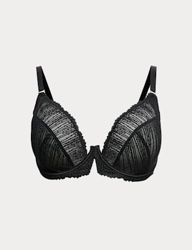 Florence Embroidery Wired Plunge Bra (F-H).