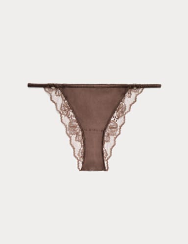 Savannah Satin Tanga Brazilian Knickers.