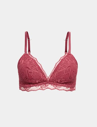 Savannah Lace Non Wired Plunge Bra A-E.