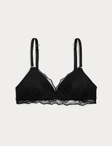 Savannah Lace Non Wired Plunge Bra (A-E).