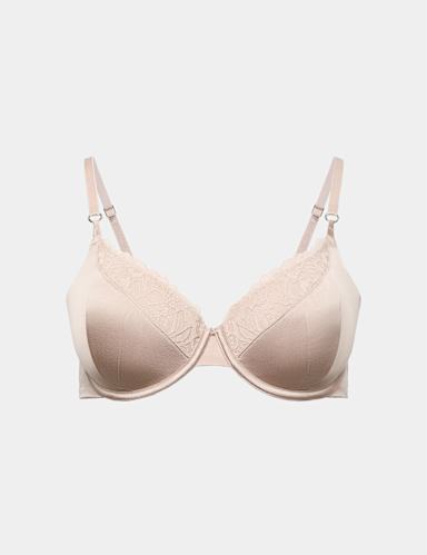 Silk & Lace Wired Full Cup Bra A-E.