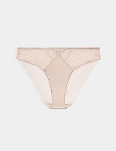 Silk & Lace High Leg Knickers.