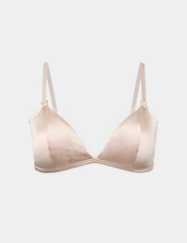 Silk & Lace Non Wired Bralette Bra A-E.