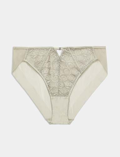 Milan Embroidered High Rise High Leg Knickers.
