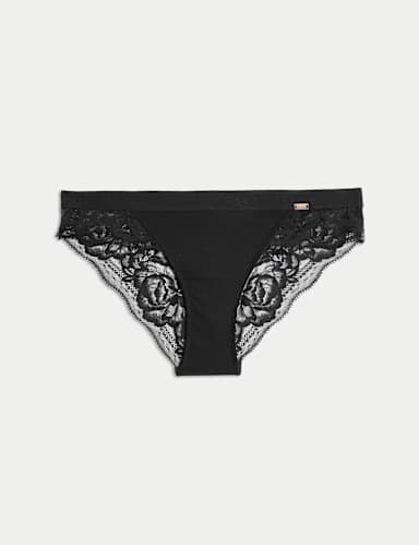 Lounge Rib & Lace Brazilian Knickers.