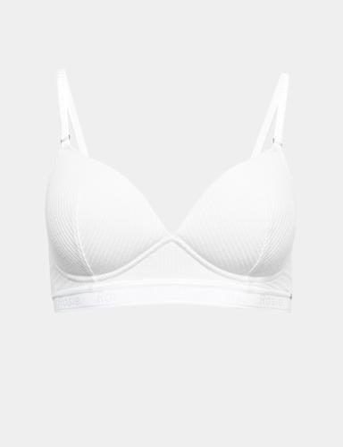 Lounge Rib & Lace Non Wired Plunge Bra (A-E).