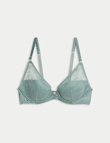 Rosa Lace Wired Plunge Bra A-E.