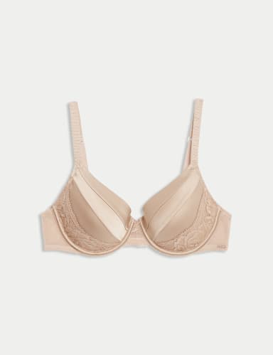 Silk & Lace Wired Full Cup Bra A-E.