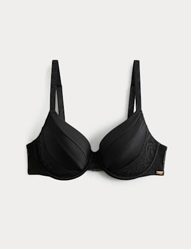 Silk & Lace Wired Full Cup Bra A-E.