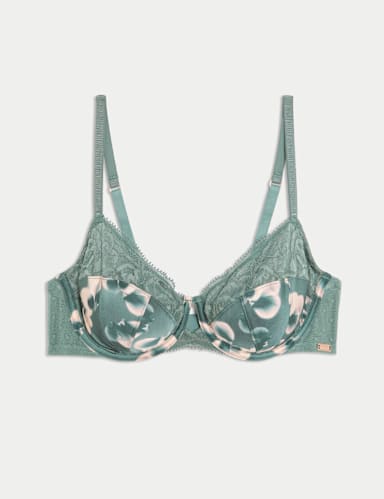 Kalina Silk & Lace Wired Balcony Bra A-E.