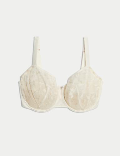 Trousseau Embroidery Wired Balcony Bra F+.