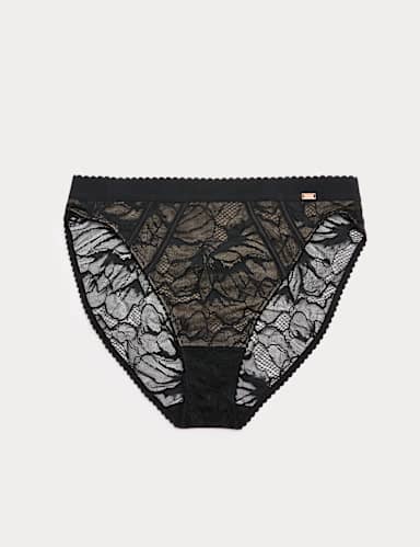 LaceWear High Waisted High Leg Knickers.