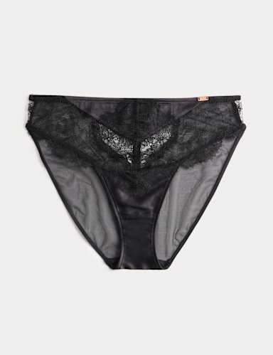 Forget Me Not Lace High Leg Knickers.