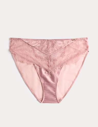 Forget Me Not Lace High Leg Knickers.