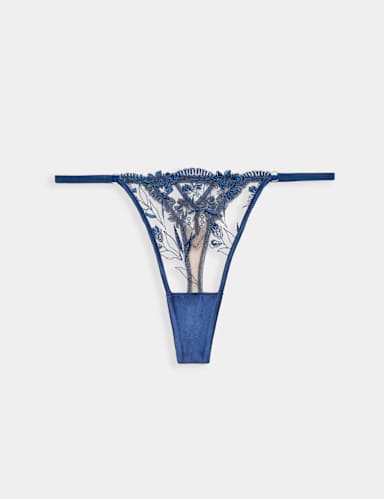 Alessia Floral Embroidery Tanga Thong.
