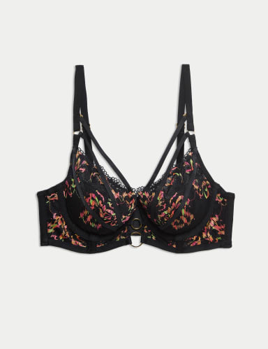 Vera Lace Wired Longline Balcony Bra (A-E).