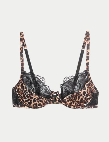 Gala Embroidery Wired Quarter Cup Balcony Bra (A-E).
