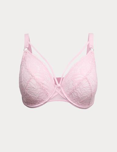 Lindy Lace Wired Plunge Bra (F-H).