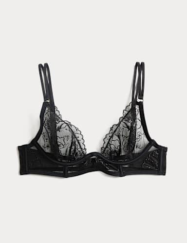 Arianna Embroidery Wired Longline Plunge Bra (A-E).