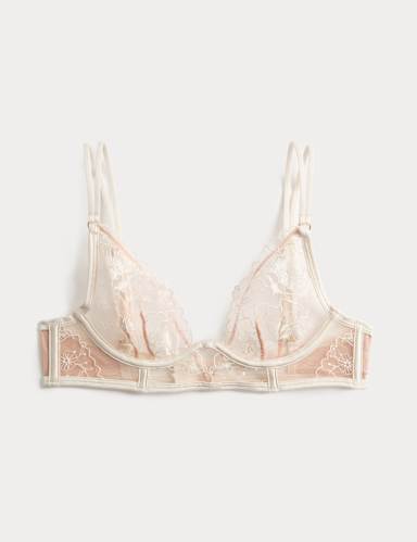 Arianna Embroidery Wired Longline Plunge Bra (A-E).