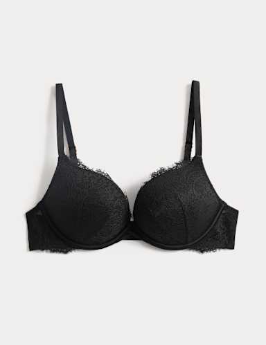 Lace Double Boost Push-Up Plunge Bra (A-D).