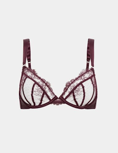 Stella Lace Wired Plunge Bra A-E.