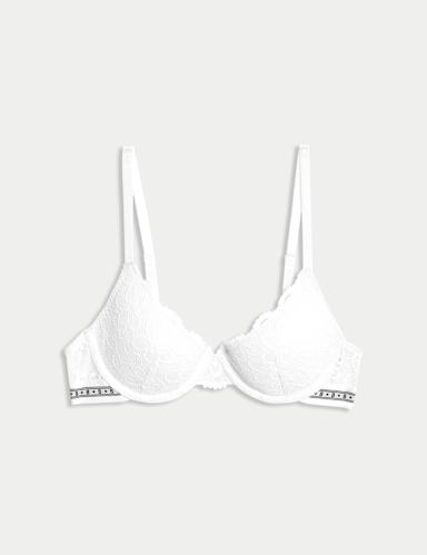 Cleo Lace Wired Demi Cup Bra (A-E).